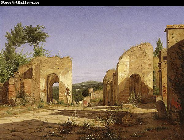 Christen Kobke Gateway in the Via Sepulcralis in Pompeii.